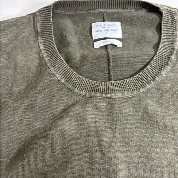 Rag and Bone Men's Olive Green Sweater - Picture 2 of 3